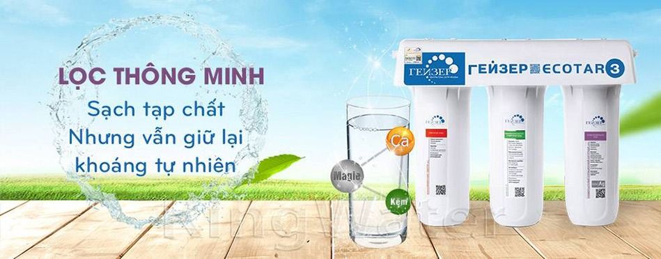 Geger Ecotar 3 loại sạch 100% các tạp chất nhưng vẫn tạo ra được nguồn nước giàu khoáng chất tự nhiên