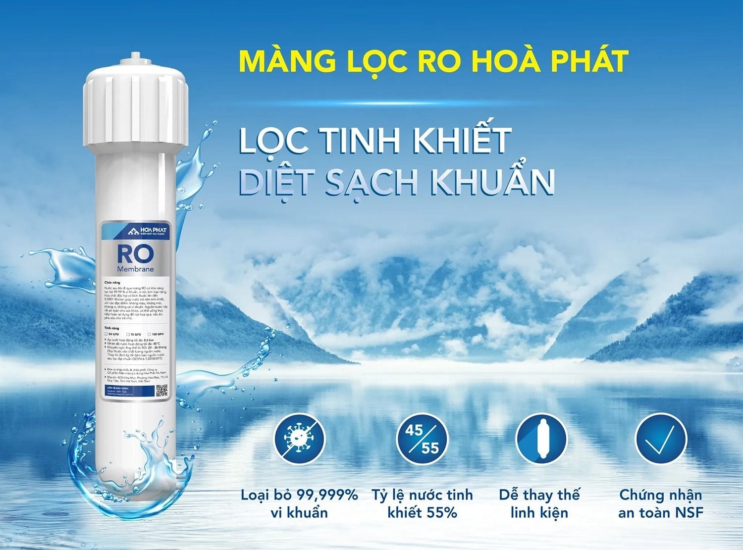 Màng lọc RO 75 GPD Hitech từ Thái Lan