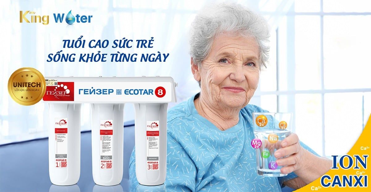 Nano Geyser ECOTAR 8 giúp bảo vệ xương khớp, nâng cao sức khỏe cho người lớn tuổi