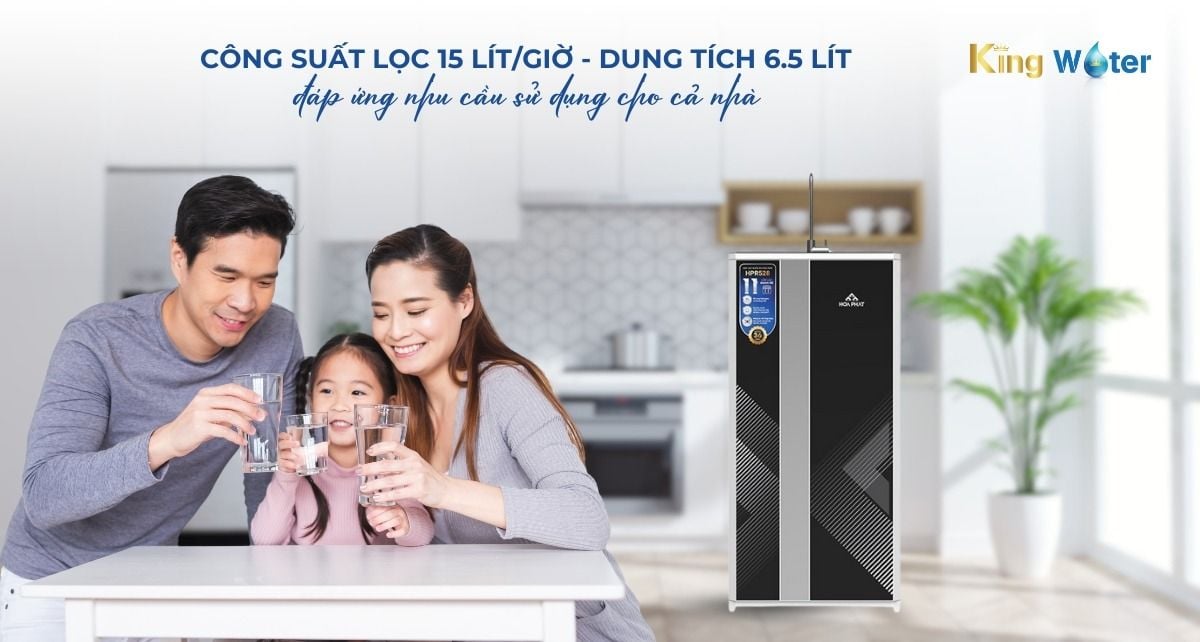 Công suất lọc tối ưu - Đáp ứng nhu cầu nước sạch cho cả nhà