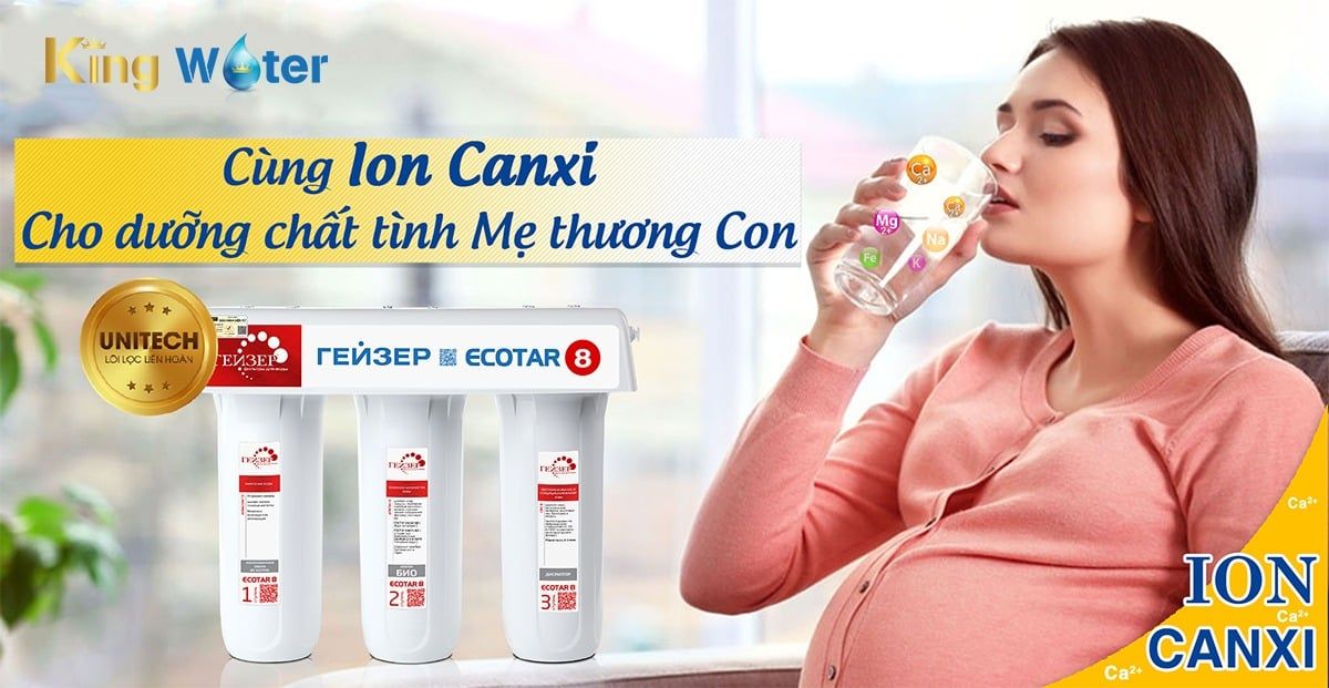 Máy Nano Geyser ECOTAR 8 hỗ trợ và bổ sung dưỡng chất cho cơ thể mẹ bầu