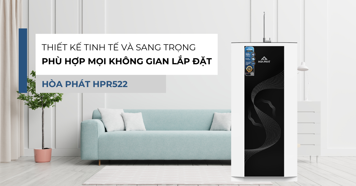RO tủ đứng Hòa Phát HPR522 với thiết kế tinh tế, sang trọng
