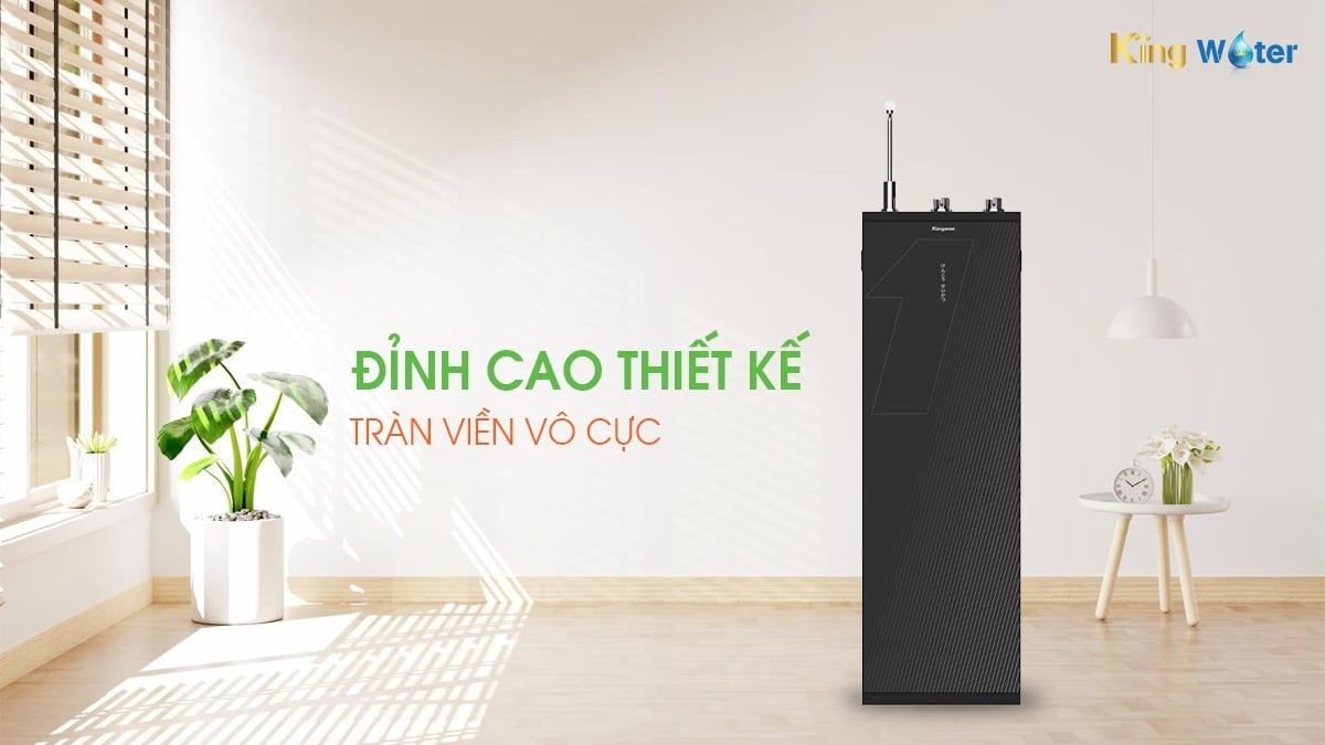 Thiết kế tinh gọn với tủ kính tràn viền vô cực