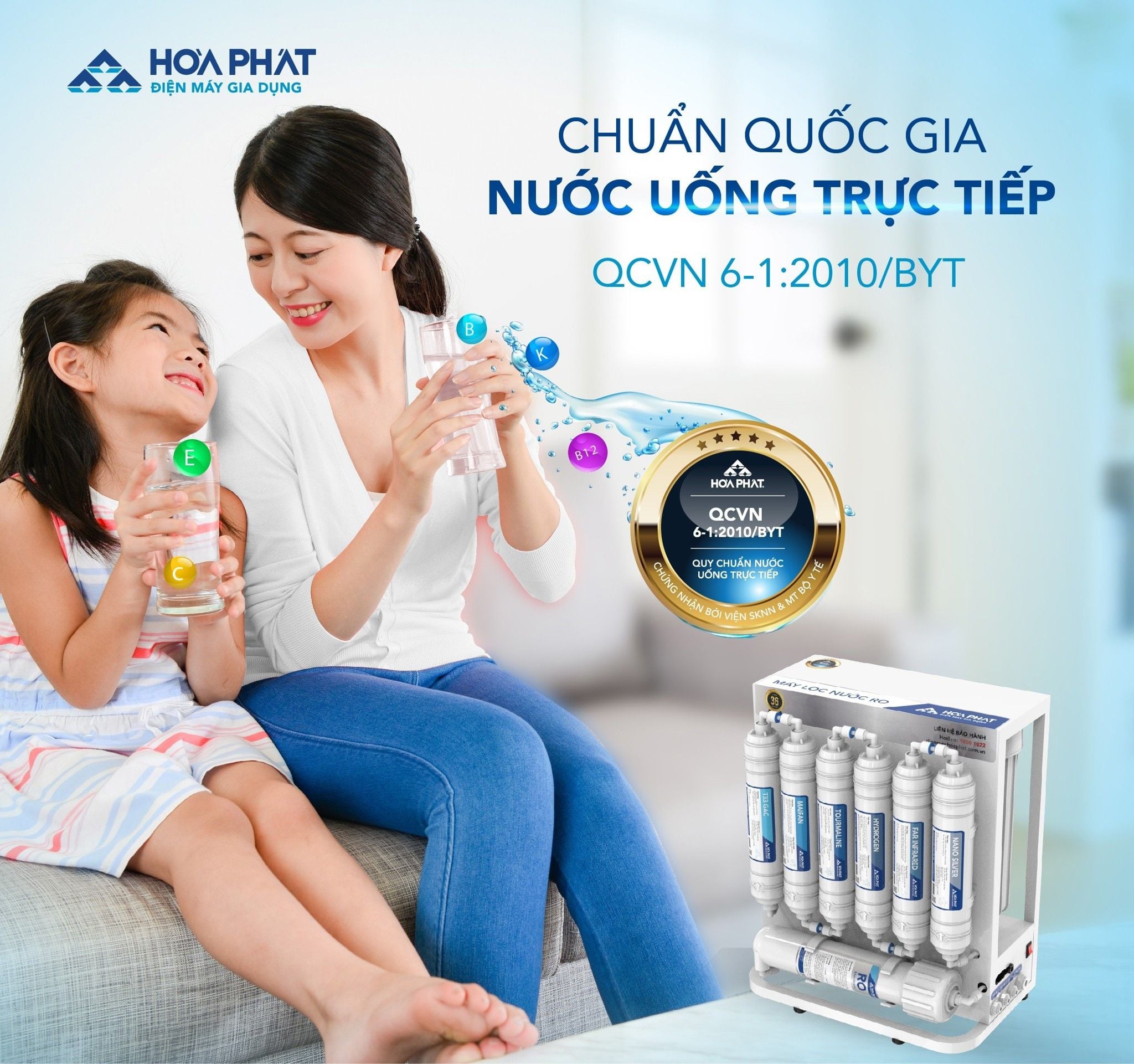 Sản phẩm được kiểm định và đạt tiêu chuẩn quốc gia nước uống trực tiếp