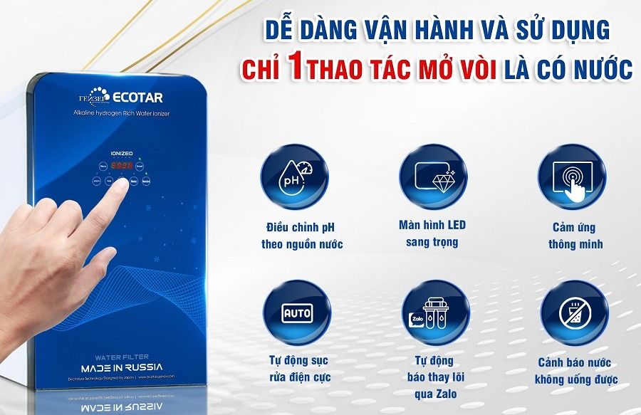 Hướng dẫn cách lấy nước trên máy Geyser Ecotar 9