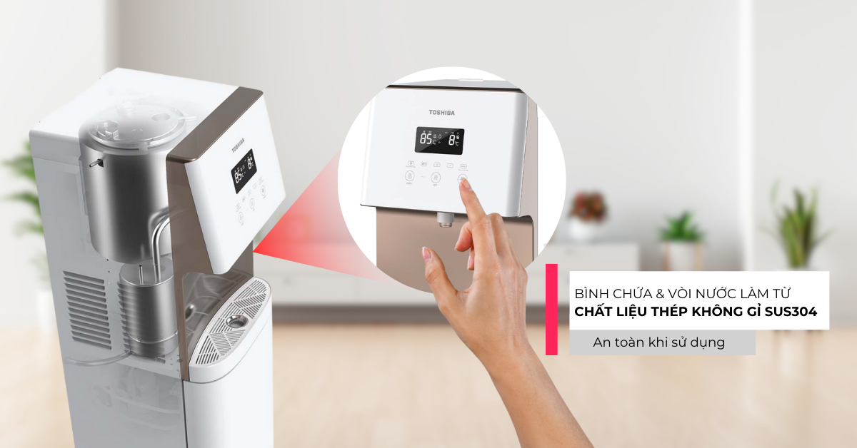 Bình chứa được làm từ thép không gỉ SUS304