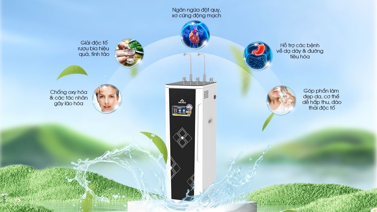 Giàu Hydrogen, tạo nước ion kiềm chống oxy hóa