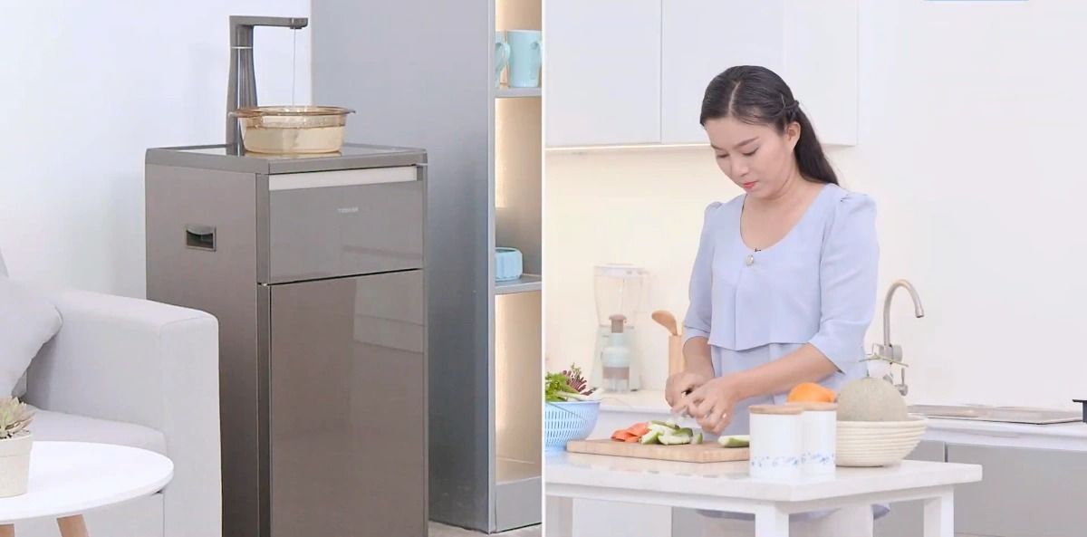 Chế độ lấy nước tự động giúp người dùng có thể rảnh tay làm các công việc khác