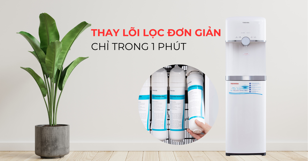 Hệ thống 04 lõi lọc hiệu suất cao, dễ dàng thay lõi