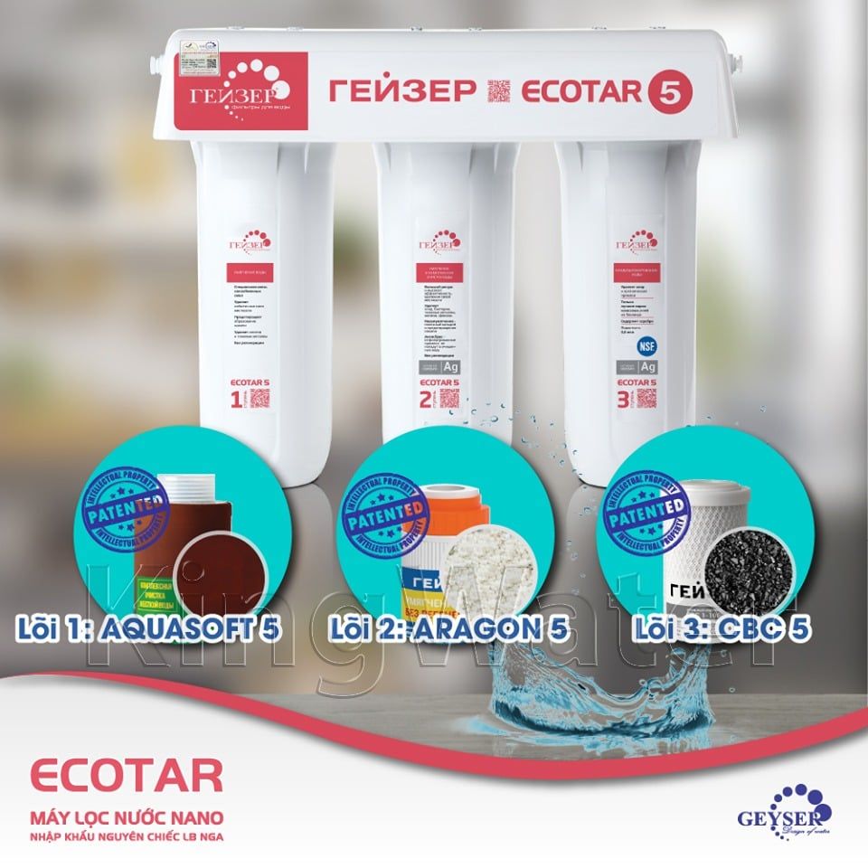 Cấu tạo của máy lọc nước&nbsp;Nano Geyser Ecotar 5 model 2019
