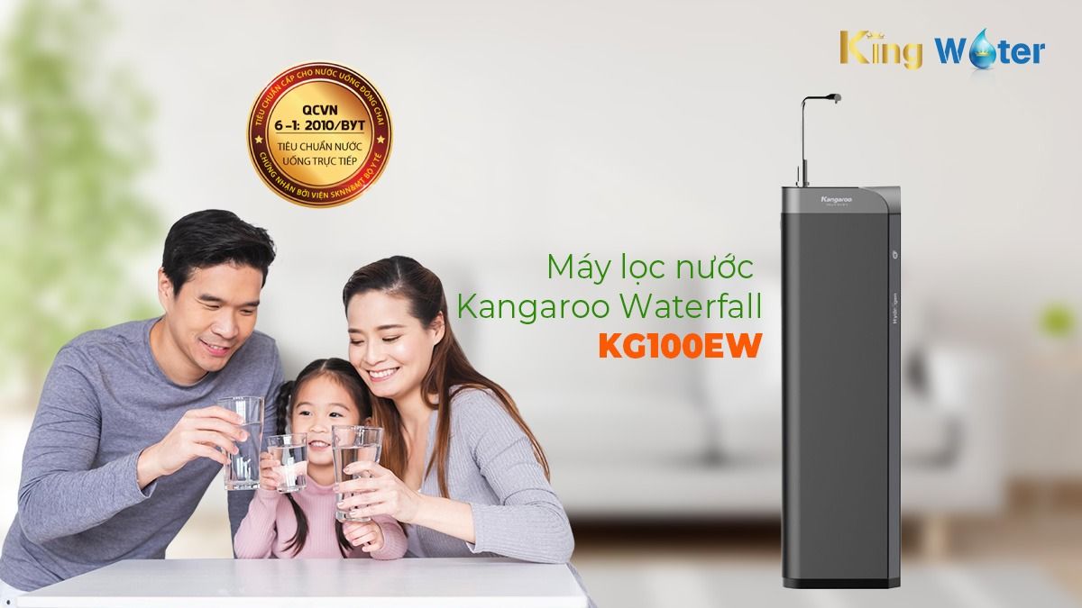 Máy Hydrogen Ion Kiềm Kangaroo KG100EW đạt chuẩn nước uống Bộ Y tế