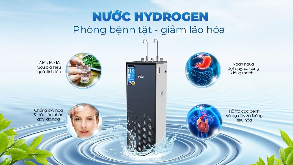 Giàu Hydrogen, tạo nước ion kiềm chống oxy hóa