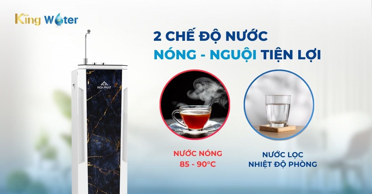Công suất mạnh mẽ, cho 2 nguồn nước: Nóng - Nguội đáp ứng mọi nhu cầu