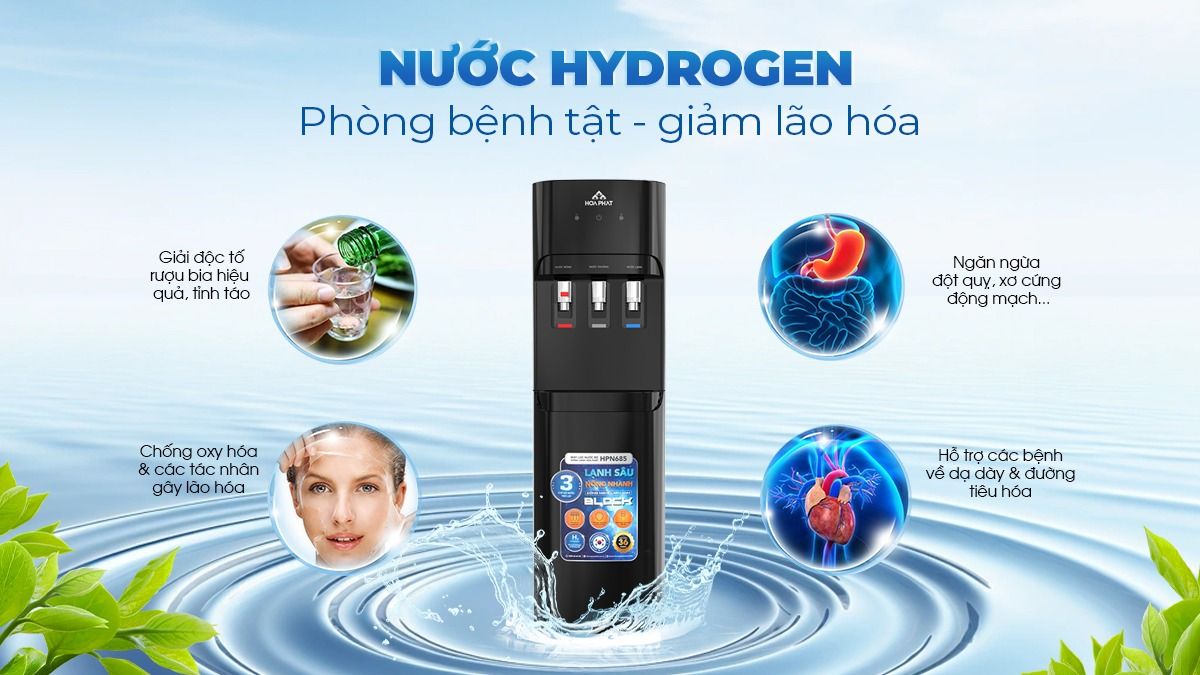Giàu Hydrogen, tạo nước ion kiềm chống oxy hóa