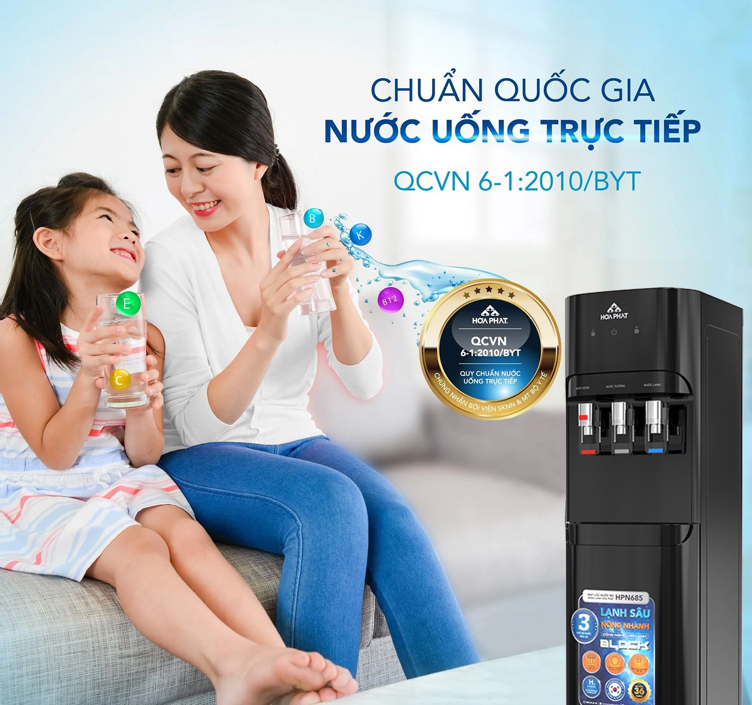 Đạt tiêu chuẩn cao về chất lượng nước