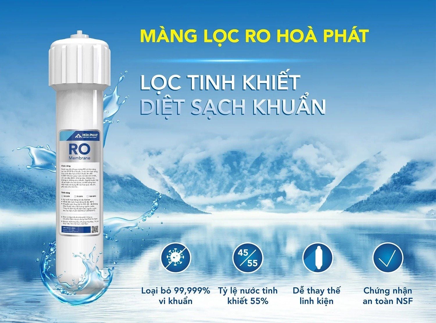 Màng lọc RO 75 GPD Hitech từ Thái Lan