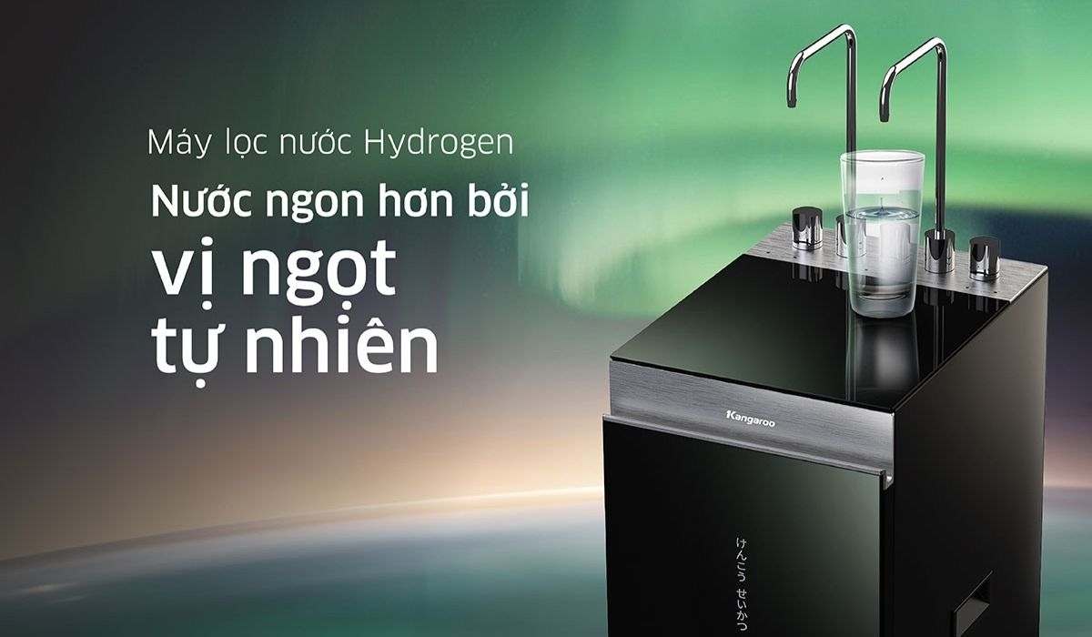 Kangaroo KG11A18 có 2 vòi riêng biệt tương ứng 3 loại nước