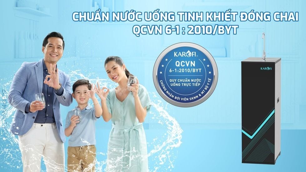 Đạt chuẩn nước uống tinh khiết đóng chai QCVN 6-1:2010/BYT