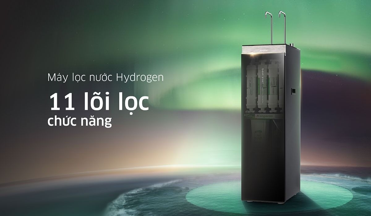Hệ 11 lõi lọc chuyên dụng giúp tăng cường Hydrogen và gấp đôi khoáng chất
