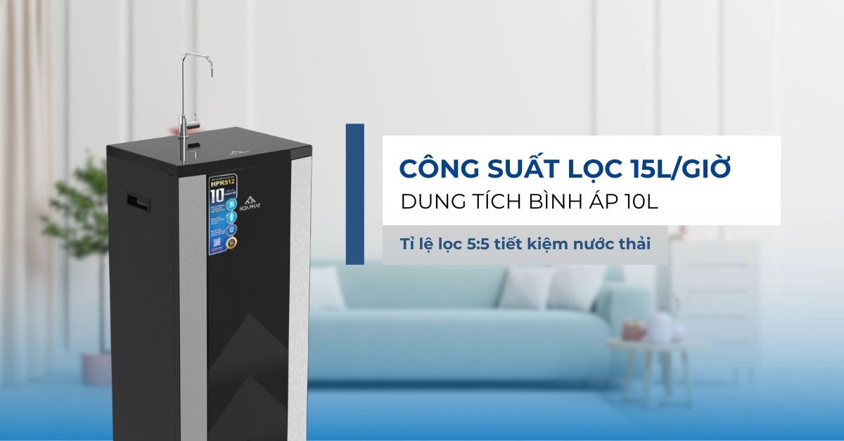 Công suất lọc mạnh mẽ cùng hiệu suất lọc từ 50-55%