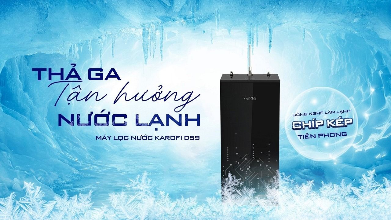 Máy lọc nước Karofi KAD-D59 trang bị công nghệ làm lạnh kép