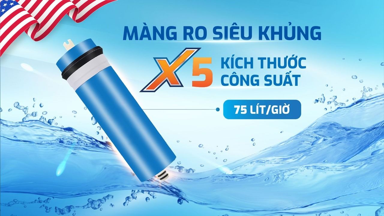 Lõi Smax R.O công suất 75 L/H - vận hành ổn định