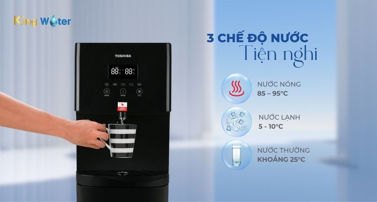 Sở hữu 3 chế độ nước tiện lợi