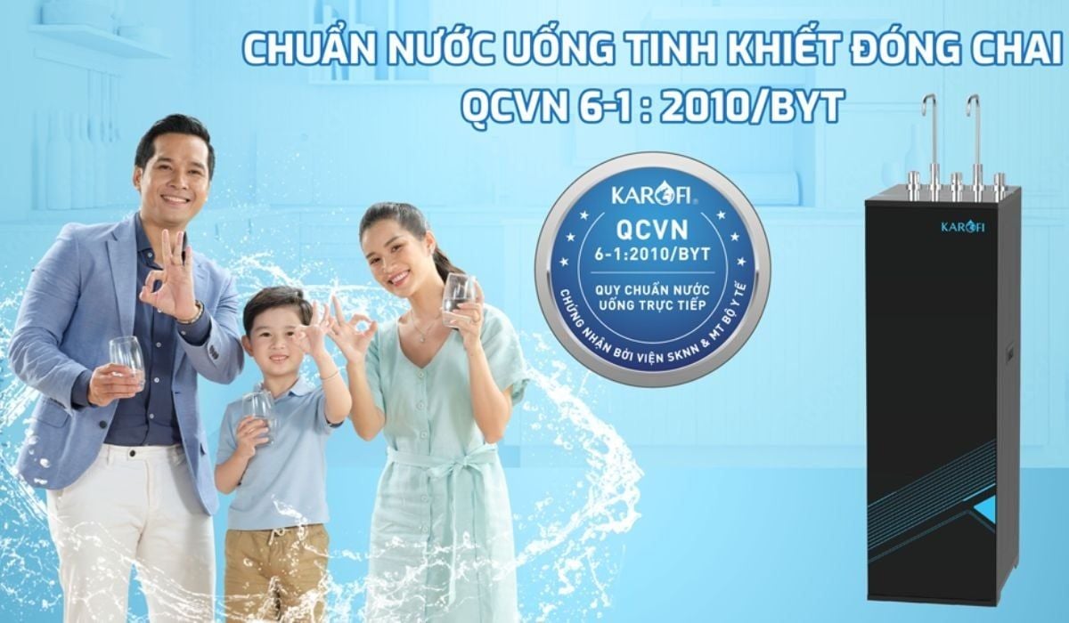 Nước sau lọc đạt Chuẩn nước uống tinh khiết đóng chai QCVN 6-1:2010/BYT