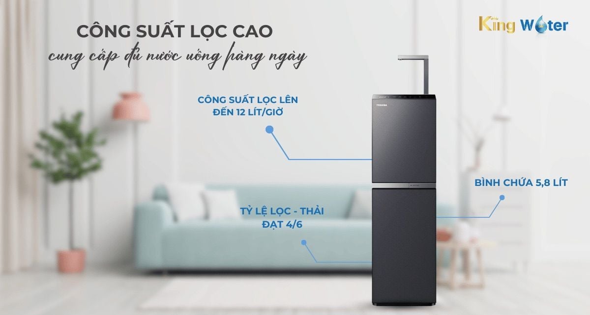 Công suất mạnh mẽ, công suất bình chứa lớn cùng các chế độ nước linh hoạt