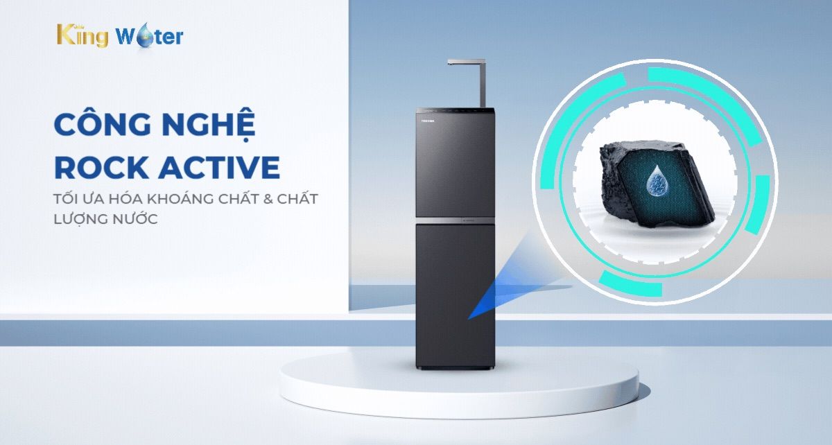 Công nghệ ROCK ACTIVE tối ưu hóa khoáng chất và chất lượng nước