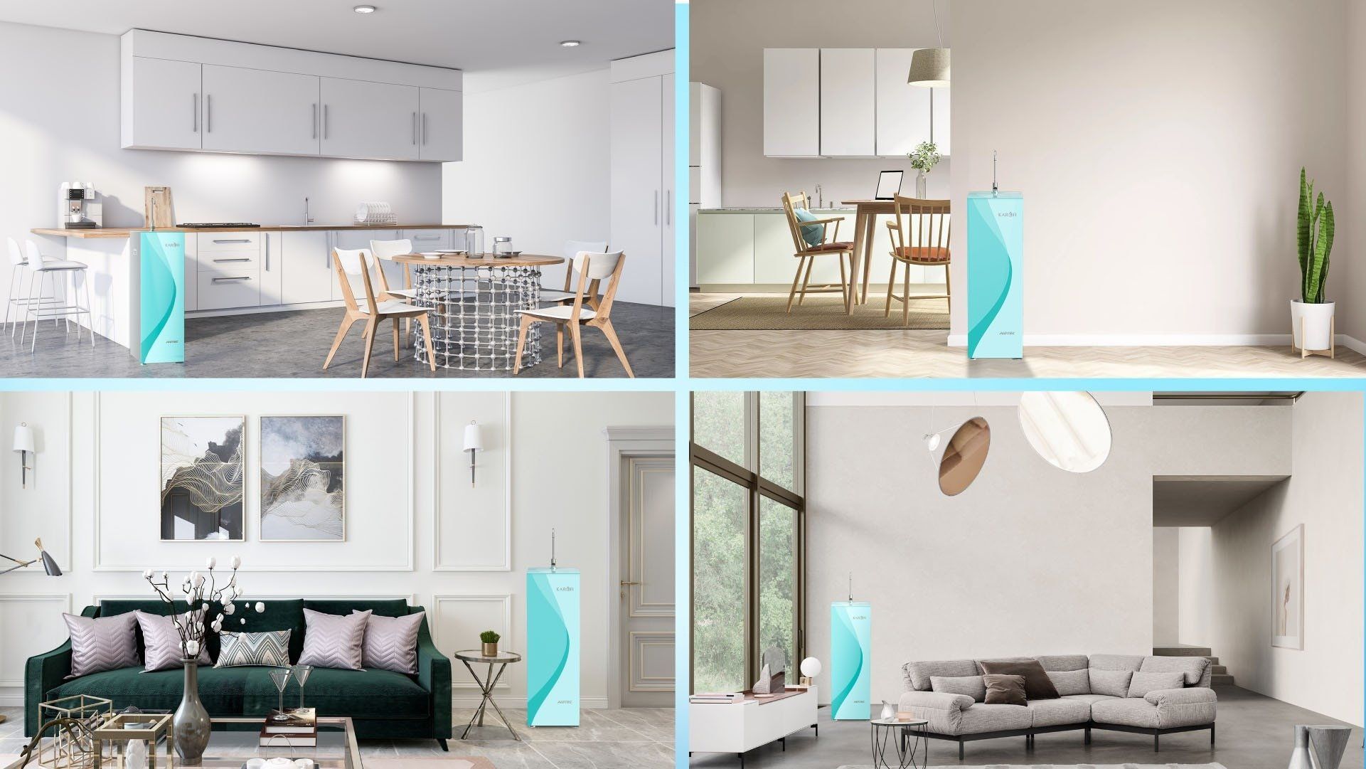 Máy lọc nước Karofi KAQ-N96 lắp đặt mọi vị trí