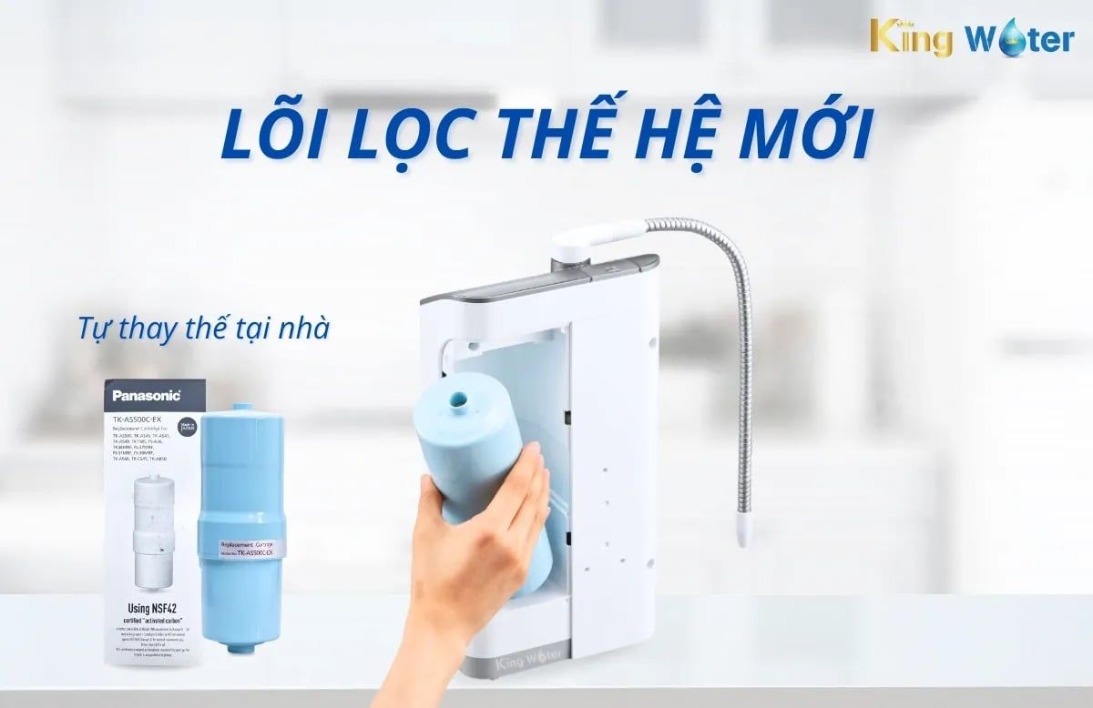 Cấu trúc đầu nối lõi lọc đơn giản, cho phép người dùng tự thay thế tại nhà