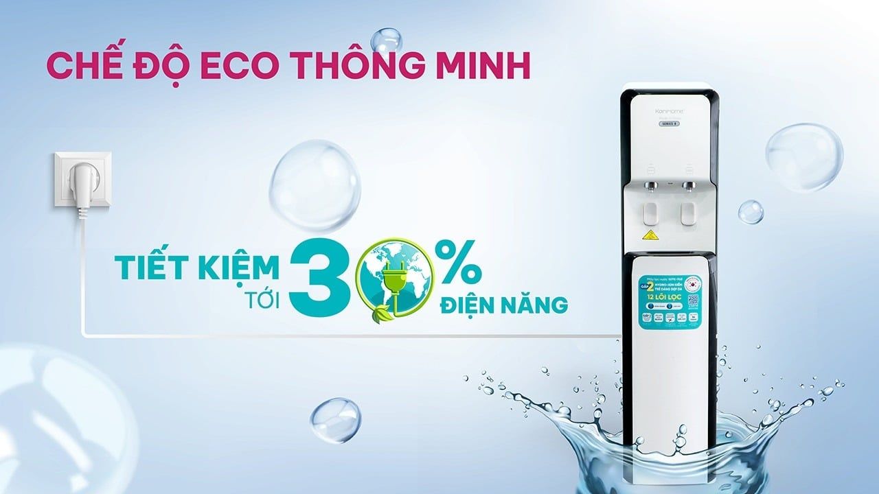 Máy Korihome WPK-968 được trang bị cảm biến ECO thông minh, giúp tiết kiện điện đến 30%