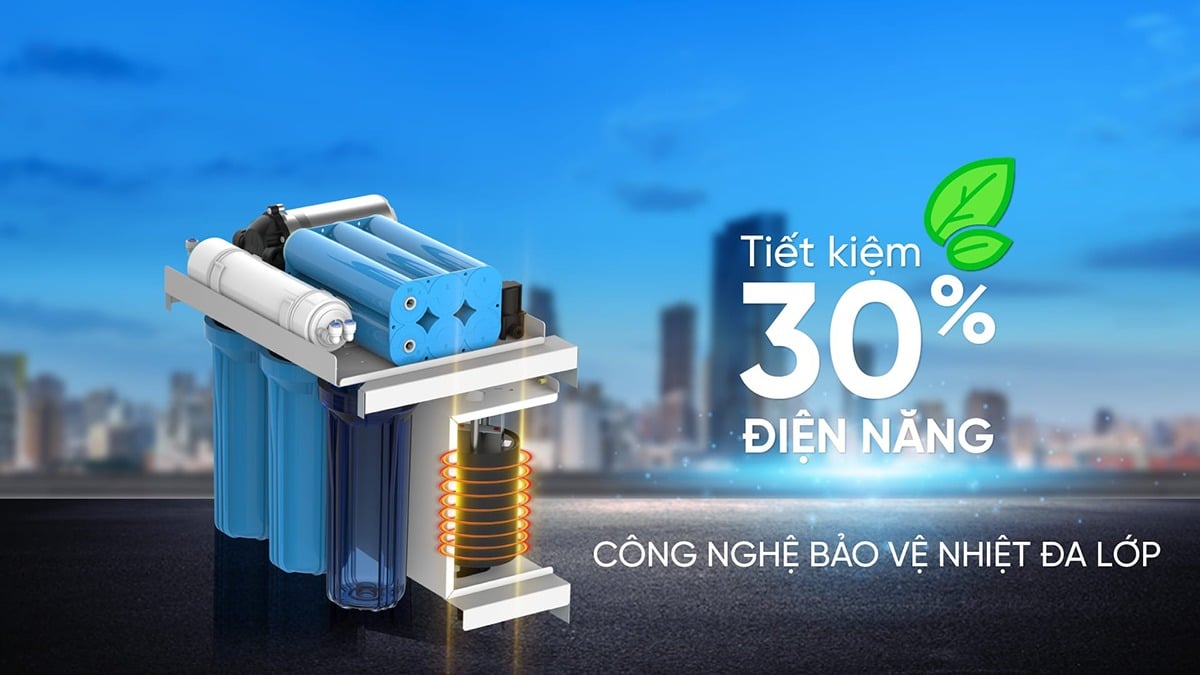 Công nghệ bảo vệ nhiệt đa lớp giúp tiết kiệm đến 30% điện năng
