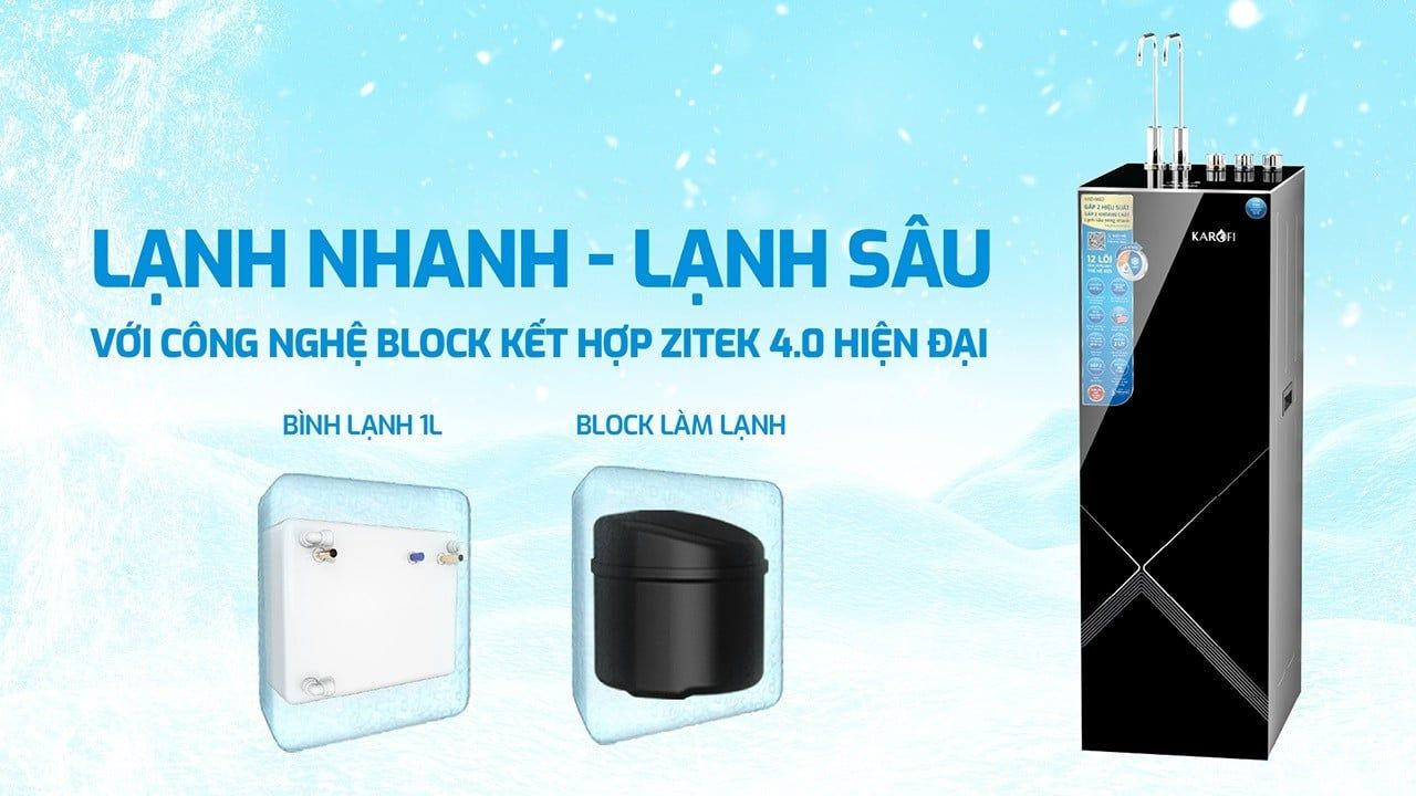 Công nghệ Block kết hợp Zitek 4.0 hiện đại làm lạnh nhanh và lạnh sâu