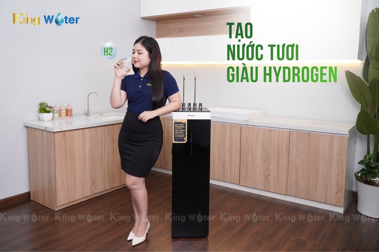 Máy lọc nước Kangaroo KG11A18 bổ sung Hydrogen giúp tăng cường lợi ích cho sức khoẻ