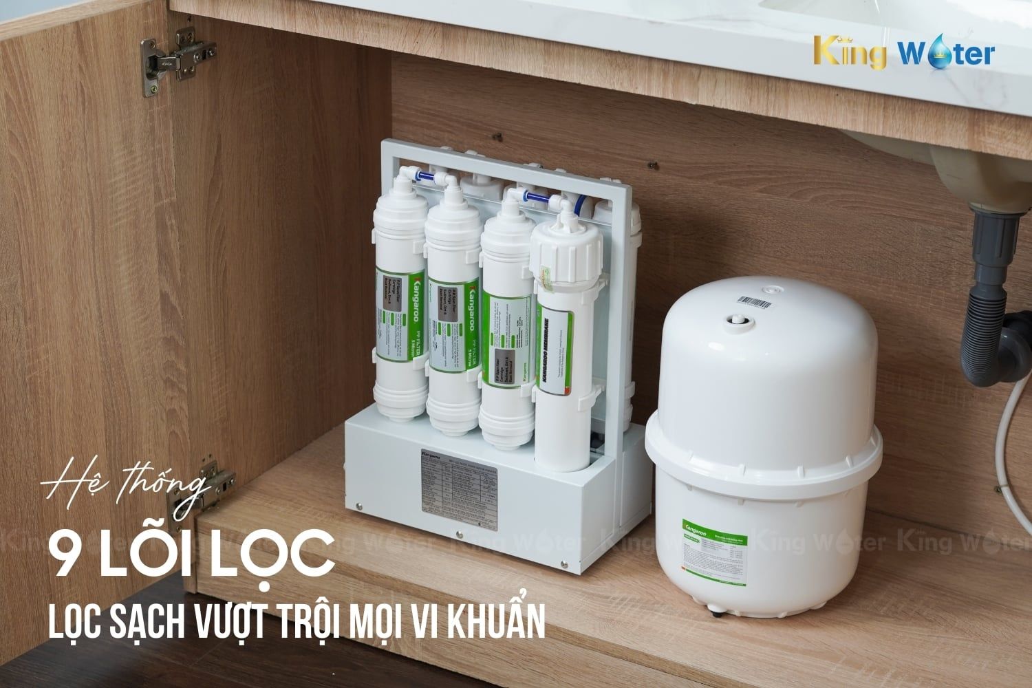 Kangaroo KGHP66 sở hữu hệ thống 9 lõi lọc mạnh mẽ