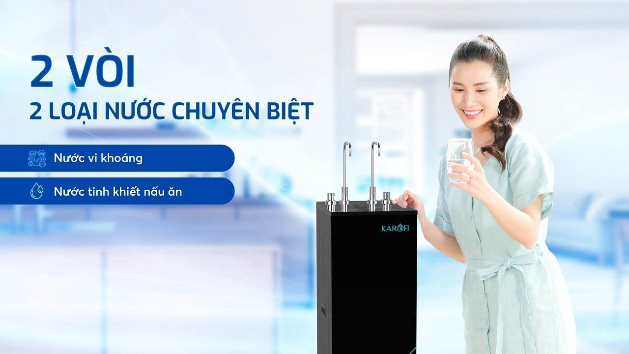KAQ-F38 được thiết kế 2 vòi với 2 loại nước chuyên biệt cho từng nhu cầu