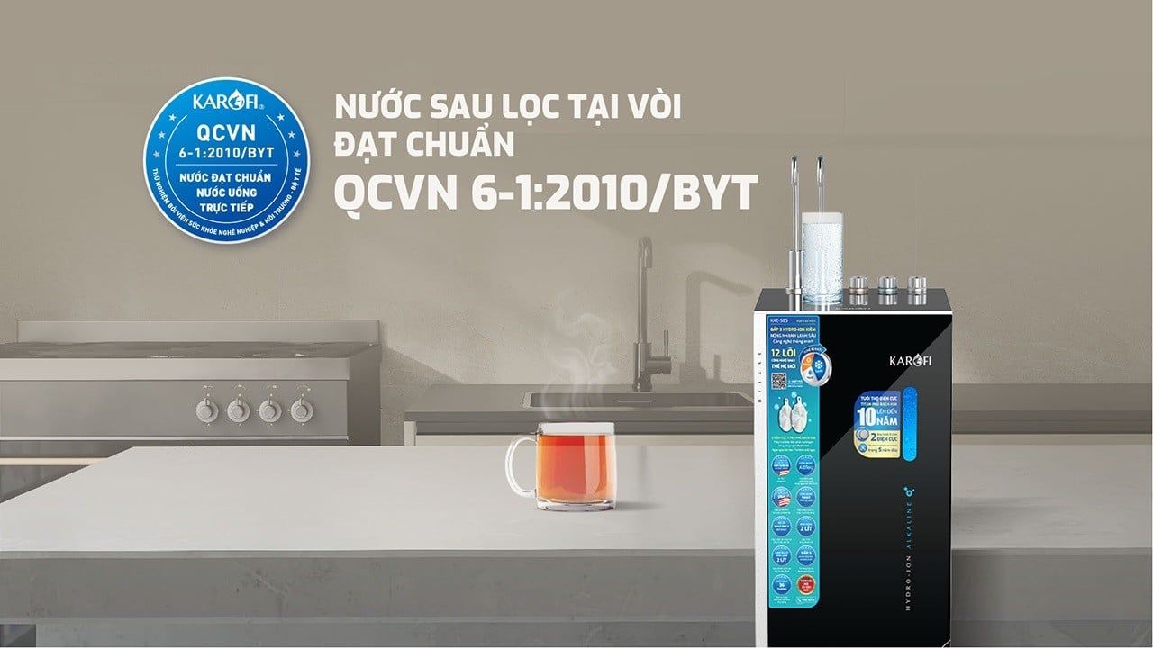 Nước sau lọc đạt chuẩn QCVN 6-1:2010/BYT – An toàn tuyệt đối cho sức khỏe