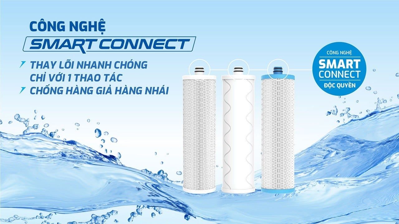 Karofi KAE-S85 sở hữu công nghệ Smart Connect độc quyền trong quy trình thay lõi