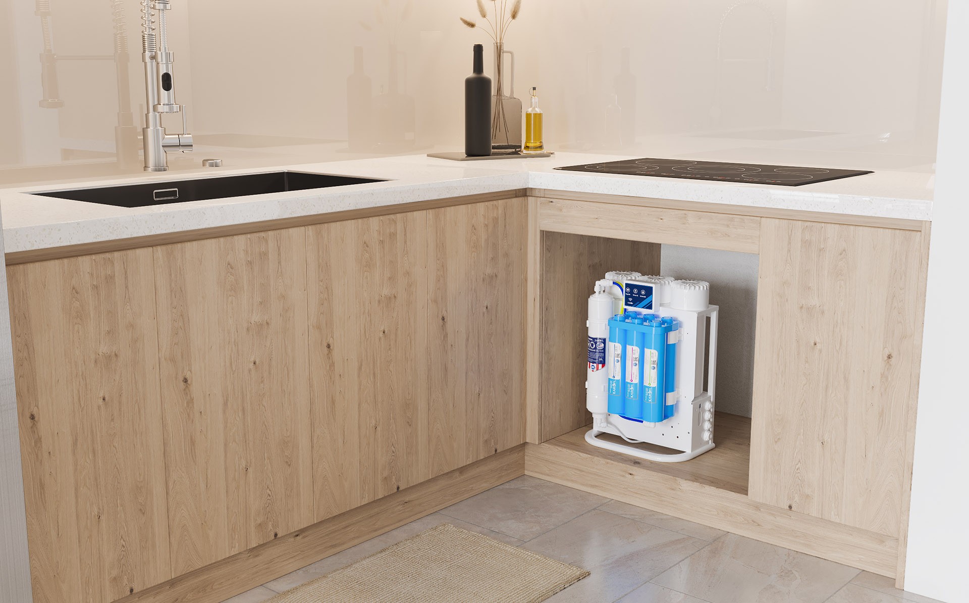 Máy lọc nước để gầm – Tối ưu không gian bếp