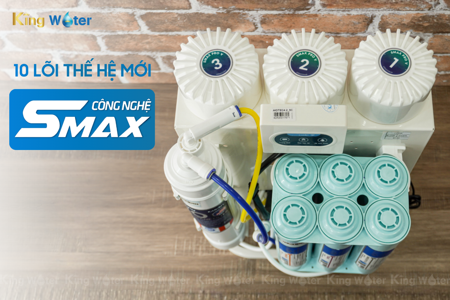 Karofi KAQ-U95 sở hữu hệ thống 10 lõi lọc công nghệ Smax tối ưu