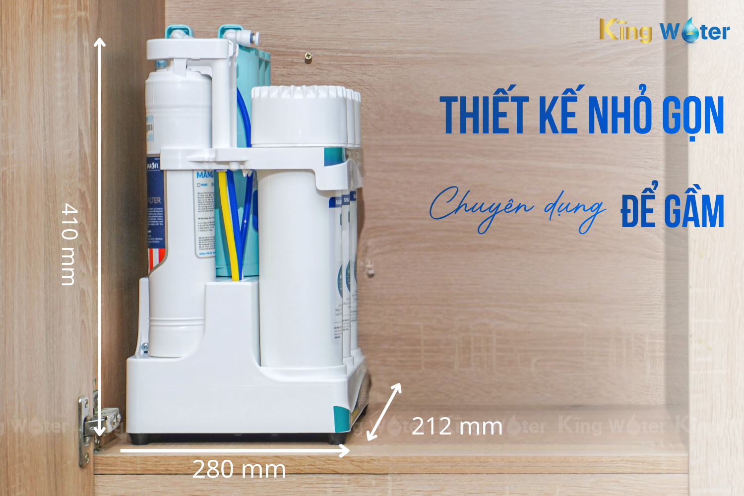 Máy lọc nước Karofi KAQ-U05 Pro mang thiết kế nhỏ gọn, tối ưu không gian