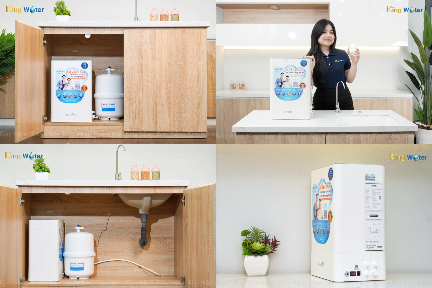 Máy Lọc Nước RO Karofi KAQ-U98 linh hoạt lắp đặt mọi vị trí