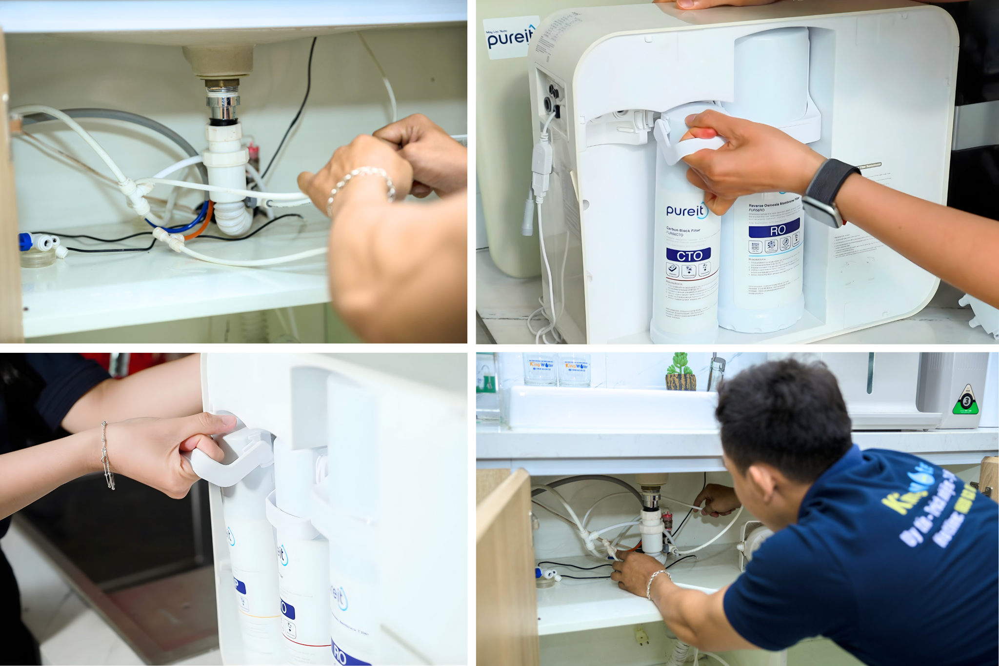 KingWater thay lõi Pureit tận nhà – báo giá rõ ràng, không phát sinh