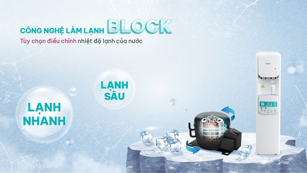 Korihome WPK-965 được tích hợp công nghệ làm lạnh nhanh Block hiện đại