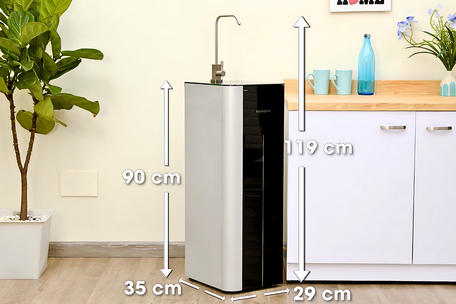 Máy lọc nước KoriHome WPK-G62 có kiểu dáng tủ đứng hiện đại