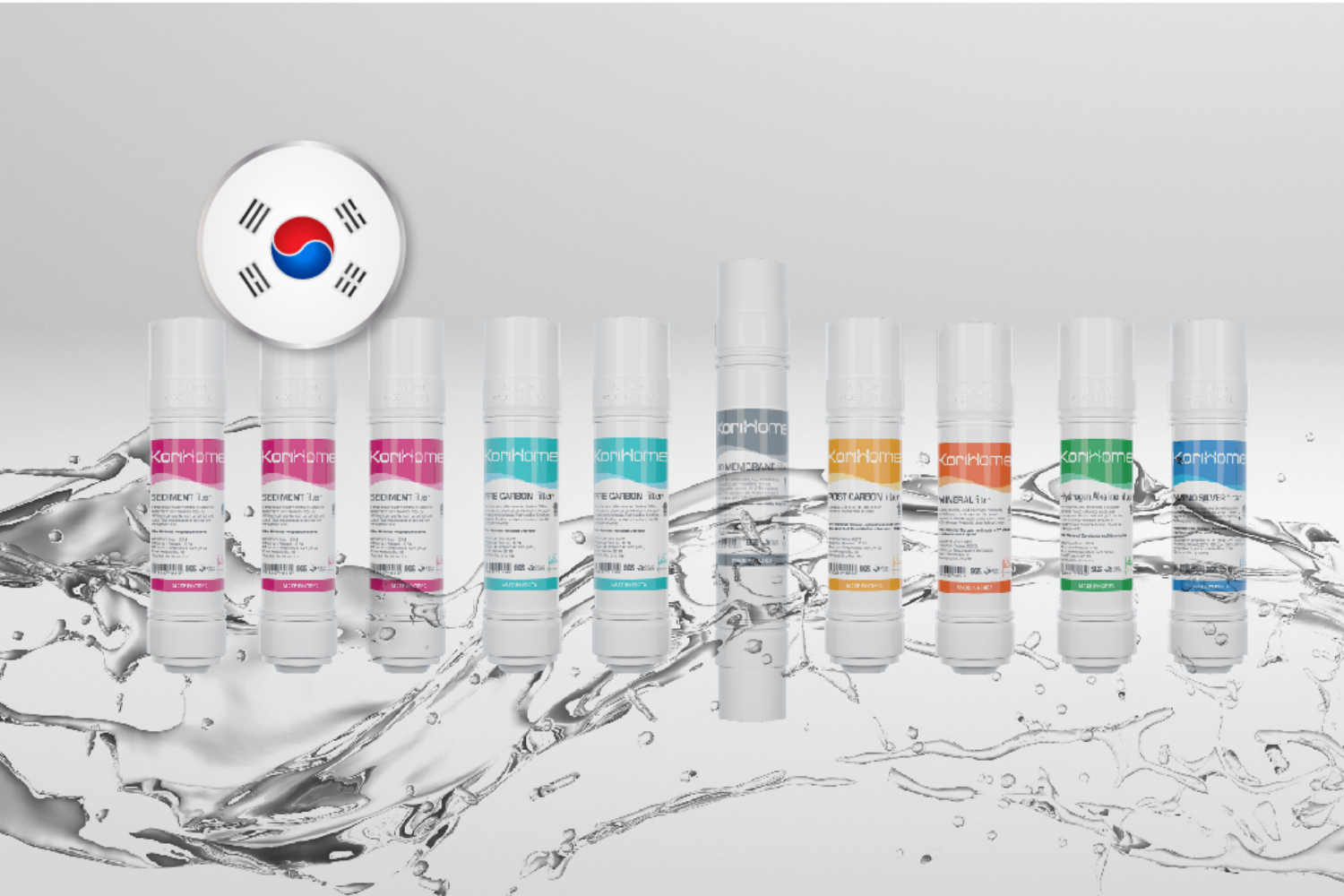 Máy lọc nước KoriHome WPK-G62 có hệ 10 lõi lọc đúc nguyên khối từ Hàn Quốc