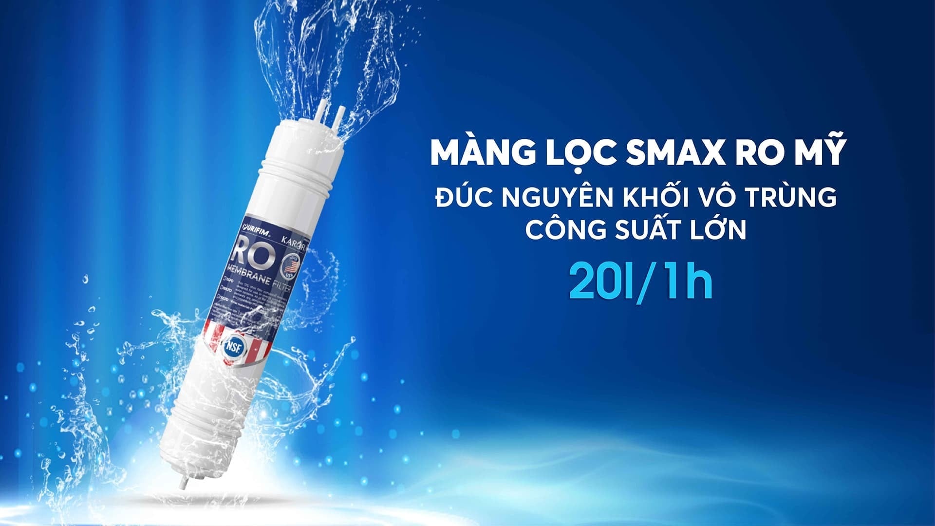 Karofi ERO102 trang bị công nghệ lọc Smax RO