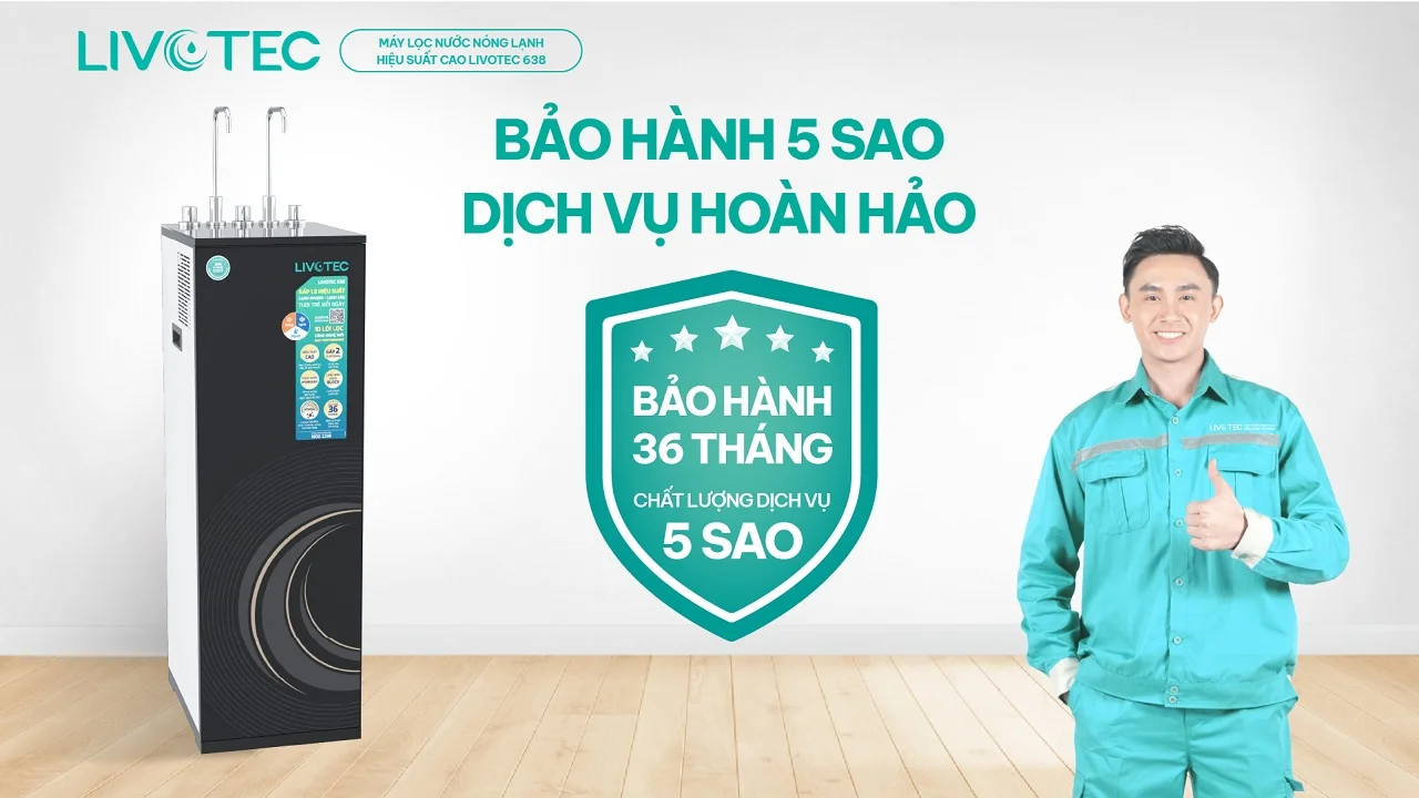 Livotec 638 bảo hành đến 3 năm với đội ngũ kỹ thuật viên, chăm sóc khách hàng tận tâm